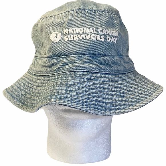 National Cancer Survivor Day Denim Bucket Hat - Picture 1 of 5